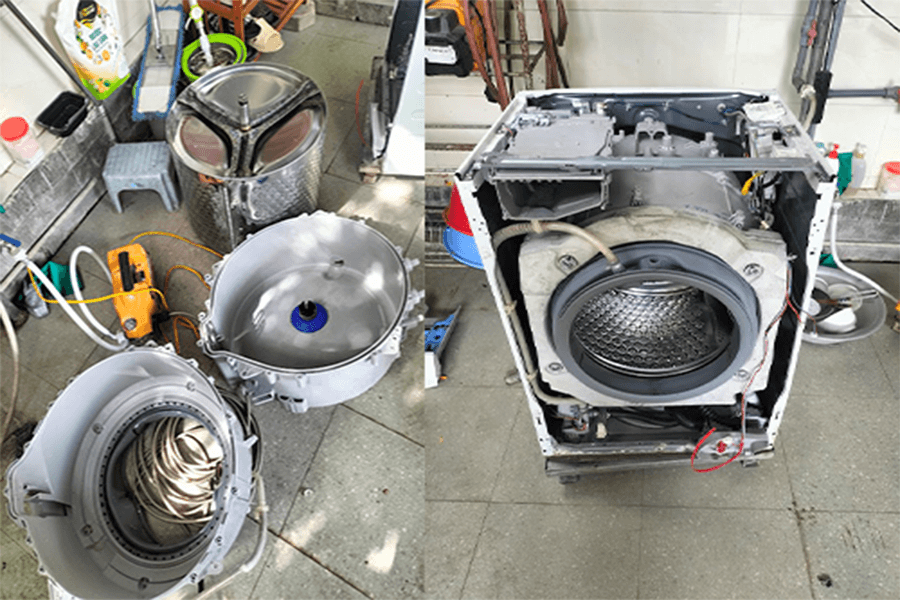 vệ sinh máy giặt tại vinh